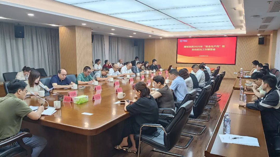 【國投資訊】市國投公司召開國投系統2025年“安全生產月”暨防臺防汛工作部署會議